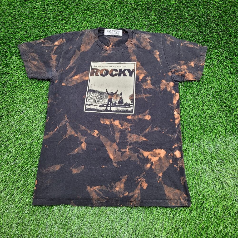 Rocky Graphic Tie-Dye Short Sleeve Tee - Black & Orange
